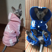 Słodki kociak sweter z kapturem zimowe ciepłe ubrania dla zwierząt dla kotów Sphynx Katten odzież strój Ropa Para gatos Kedi Giyim produkty dla zwierząt domowych 1